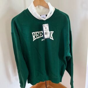 Reebok oversized vintage sweatshirt in green
